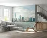 Dreamy NYC Waterfront Cityscape Wall Mural 7