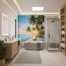 Tropical Sunset Beach Wall Mural 7