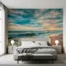 Dramatic Coastal Sunset Ocean Waves Wall Mural 6