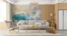 Sunlit Ocean Waves Crashing on Rocky Shore Wall Mural 8