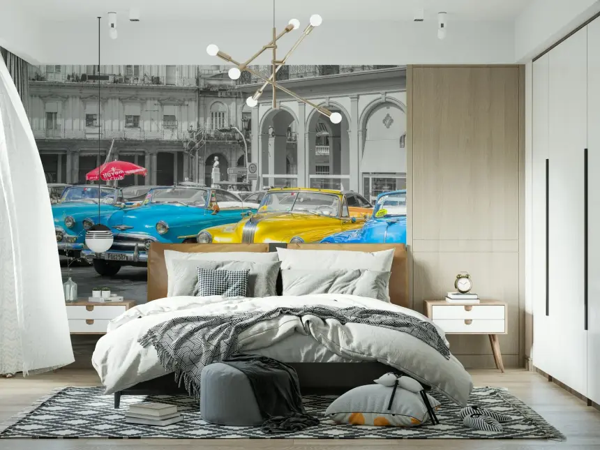 Old-School Rides Wall Mural