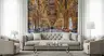 Golden Baroque Palace Interior Wall Mural 8