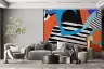 Vibrant Abstract Collage Pattern Wall Mural 6