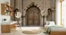 Mughal Archway Carved Wooden Door Wall Mural 7
