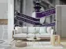 Vibrant Purple London Street Signs Wall Mural 8