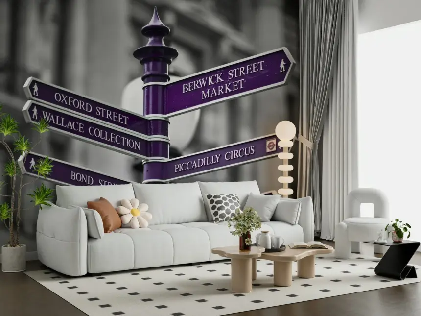 Oxford Circus Sign Wall Mural