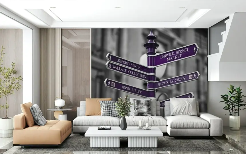 Oxford Circus Sign Wall Mural