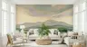Serene Pastel Mountain Landscape Wall Mural 6