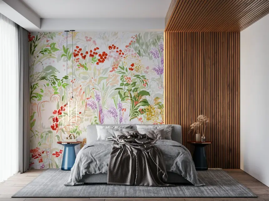 Painterly Meadow Wall Mural