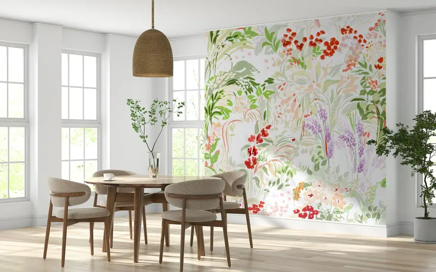 Painterly Meadow Wall Mural