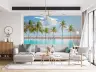 Tropical Poolside Palm Tree Wall Mural 6