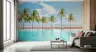 Tropical Poolside Palm Tree Wall Mural 8