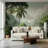 Misty Mountain Tropical Jungle Wall Mural 6