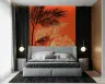Tropical Palm Leaf Silhouette Wall Mural 7