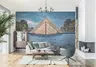 Parisian Louvre Pyramid and Palace Architectural Wall Mural 8