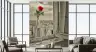 Romantic Parisian Rose Window Wall Mural 6