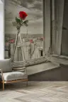 Romantic Parisian Rose Window Wall Mural 7