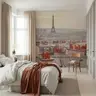 Parisian Rooftops with Eiffel Tower Wall Mural 7