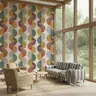 Contemporary Abstract Half-Circle Wallpaper 7
