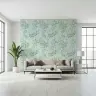 Elegant Pastel Blue Botanical Floral Wallpaper 8
