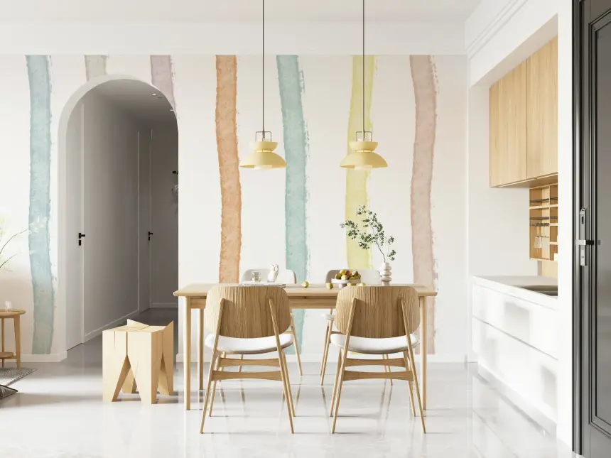 Soft Pastel Brushstrokes Wall Mural - 2303111