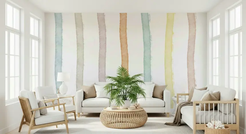 Soft Pastel Brushstrokes Wall Mural - 2303111