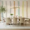 Hand-Painted Pastel Vertical Stripe Wall Mural 6