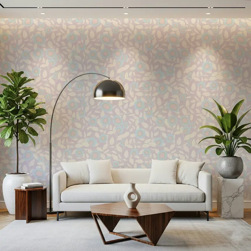 Pastel Floral Serenity Wallpaper