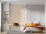 Modern Blush Pink Palm Fan Pattern Wallpaper 7