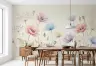 Pastel Watercolour Poppy Field Wall Mural 8