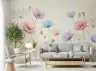 Pastel Watercolour Poppy Field Wall Mural 6