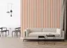 Peach and Cream Vertical Stripe Wallpaper 7