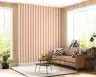 Peach and Cream Vertical Stripe Wallpaper 6