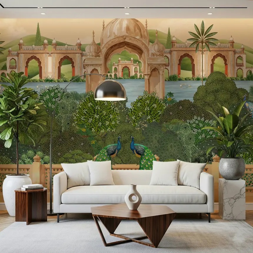 Peacock Paradise Wall Mural