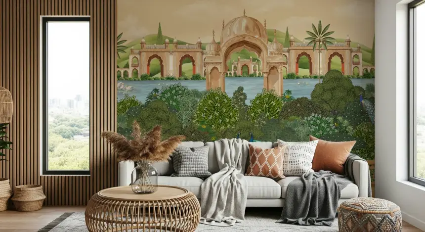 Peacock Paradise Wall Mural