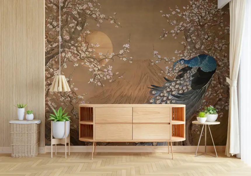 Peacock's Paradise Wall Mural