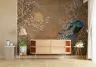 Majestic Peacock and Cherry Blossom Japanese Wall Mural 8