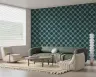 Teal Petal Lattice Pattern Wallpaper 8
