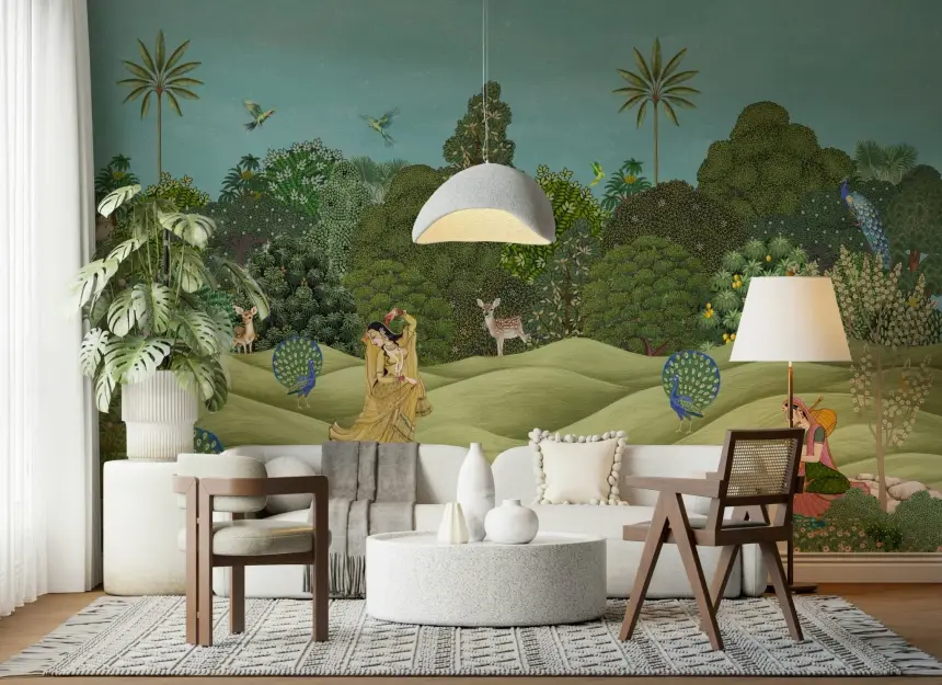 Pichwai Palms Wall Mural