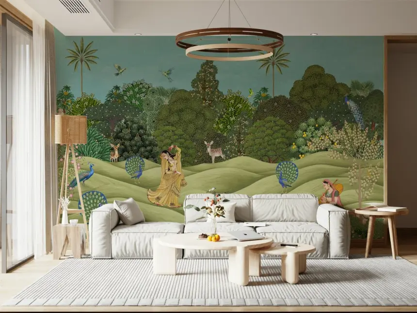 Pichwai Palms Wall Mural