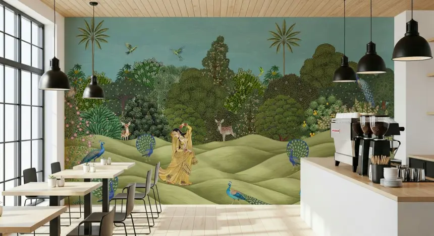 Pichwai Palms Wall Mural