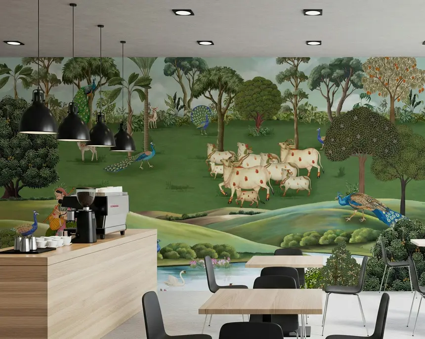 Pichwai Pastures Wall Mural