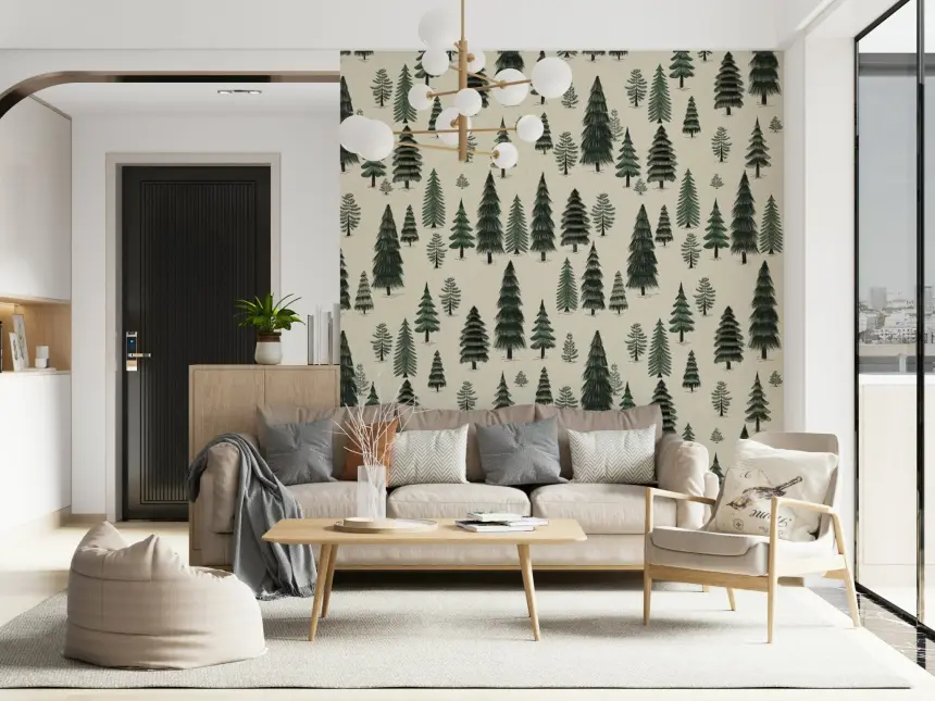 Pine Tree Dreamscape Wallpaper