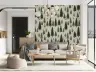 Evergreen Tree Woodland Pattern Wallpaper 8