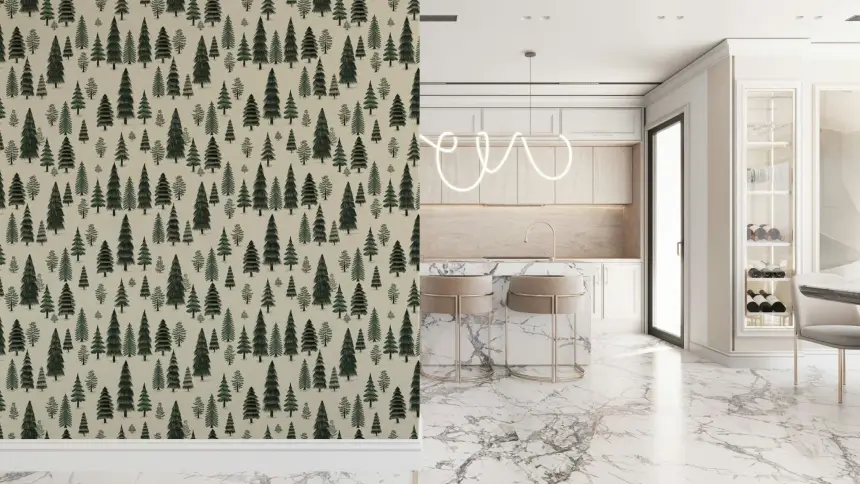 Pine Tree Dreamscape Wallpaper