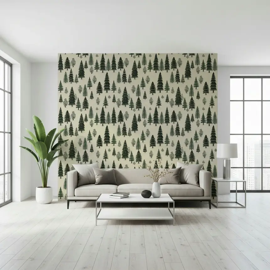 Pine Tree Dreamscape Wallpaper
