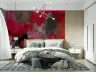 Vibrant Abstract Pink & Grey Artistic Wall Mural 6