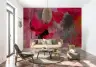 Vibrant Abstract Pink & Grey Artistic Wall Mural 7