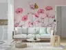 Blush Pink Cosmos Butterfly Floral Wall Mural 8