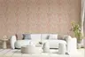Soft Pink Botanical Leaf Pattern Wallpaper 7